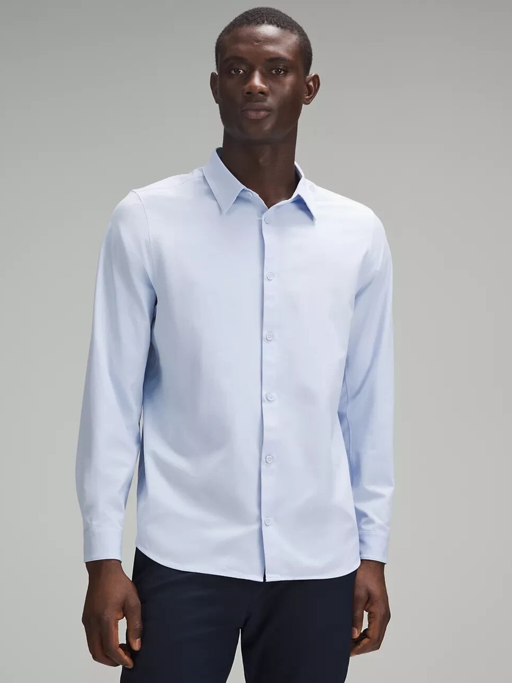 lululemon athletica Men's Light Blue Stretch Dress Shirt